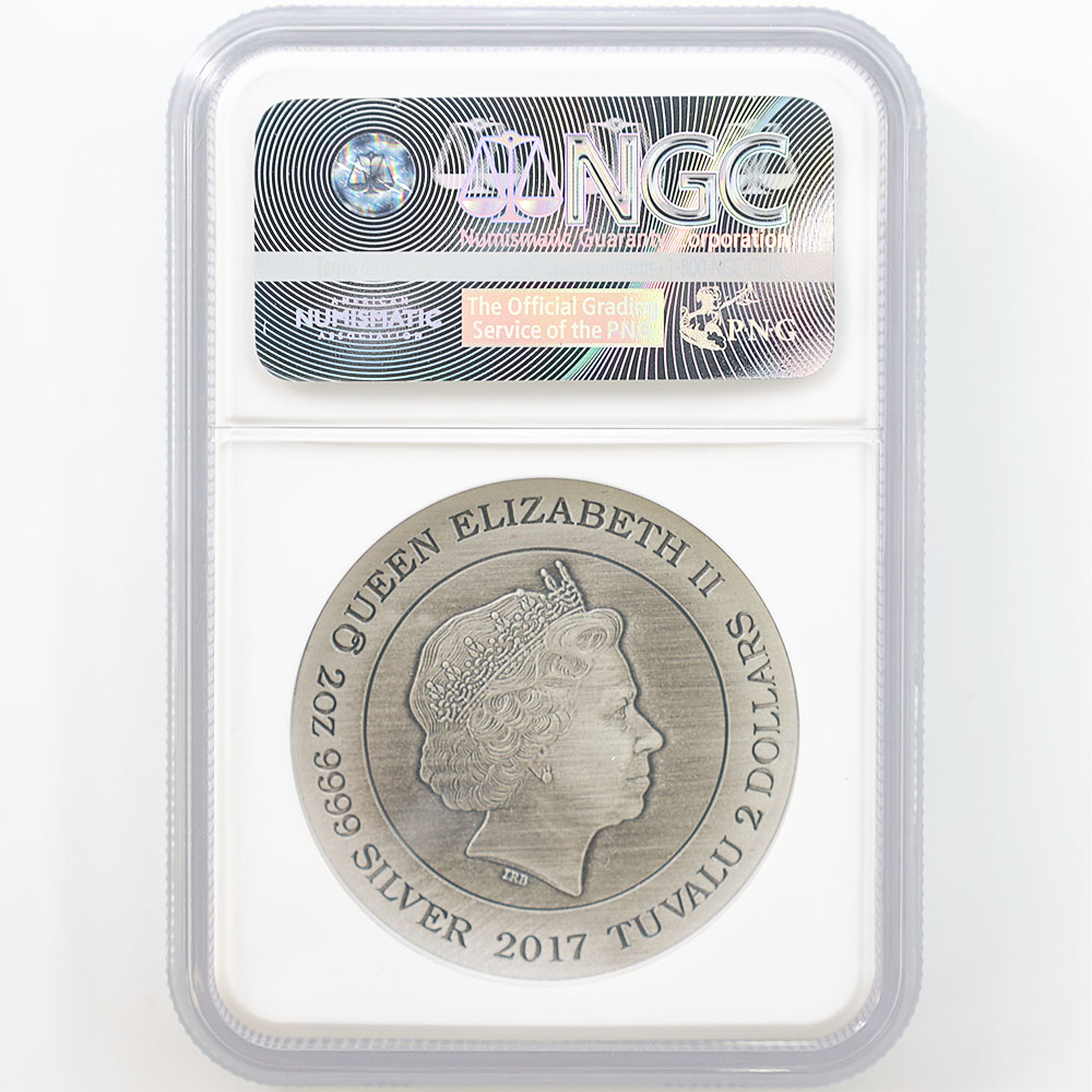 2017 Australia Tuvalu Norse Gods Frigg 2 Tuvalu Dollars 2 oz High