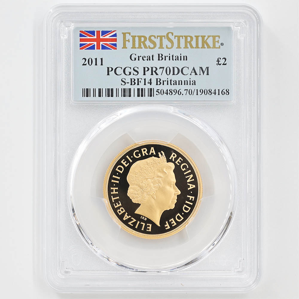 2011 Great Britain Elizabeth II Sovereign 2 Pounds Gold Proof Coin PCGS PR 70 DCAM FS